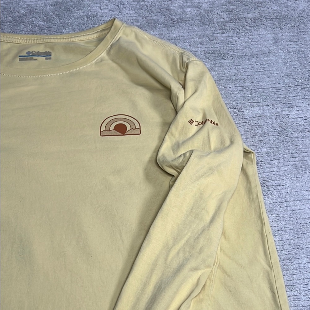 Columbia Yellow Long Sleeve Tee sizeM. order118 - Picture 4 of 5
